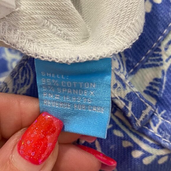 J. McLaughlin Lexi Blue White Mini Buenavista Jean Size 8 - Picture 7 of 10